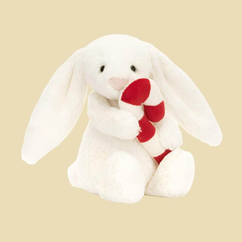 Bashful Bunny with Candy Cane