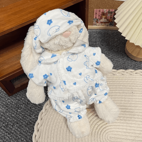 Cream Pup Pajama Set – Sleepy Dog Print & Eye Mask (for Bashful Bunny Medium) Cream Pup Pajama Set – Sleepy Dog Print & Eye Mask (for Bashful Bunny Medium)
